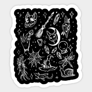 Witch's Coven, Snail, Punk, Goth, Pagan, Crystals, Occult Sticker